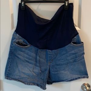 Maternity jean shorts